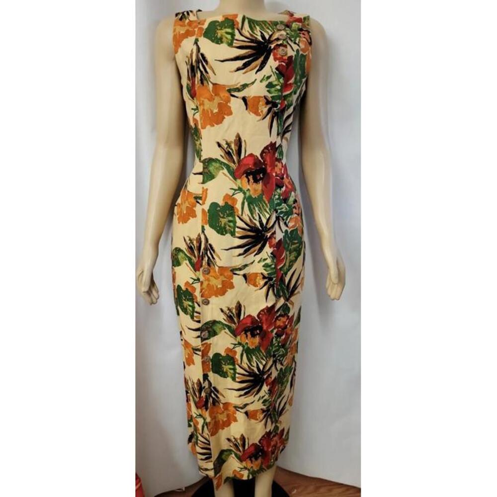 Carole Little Vintage Floral midi Women's Dress Size 4 NWT #F